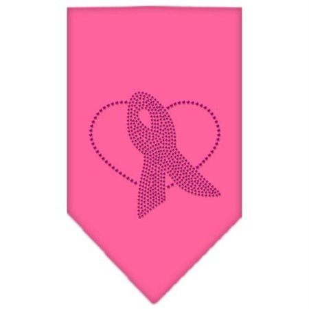UNCONDITIONAL LOVE Pink Ribbon Rhinestone Bandana Bright Pink Large UN849267